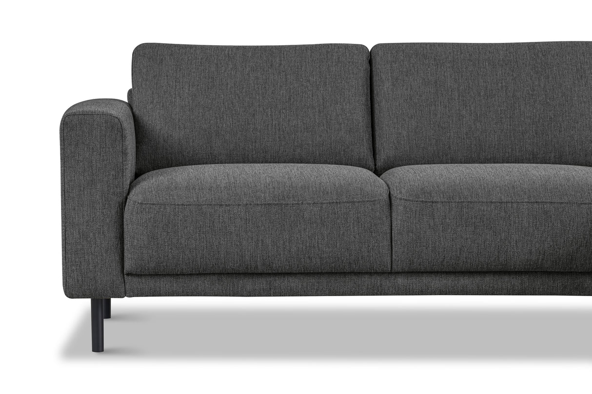 Moderne Hoekbank Rechts Antraciet Stof Aniko met Chaise Longue 238x142x78 cm