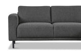Moderne Hoekbank Rechts Antraciet Stof Aniko met Chaise Longue 238x142x78 cm