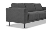 Moderne Hoekbank Rechts Antraciet Stof Aniko met Chaise Longue 238x142x78 cm