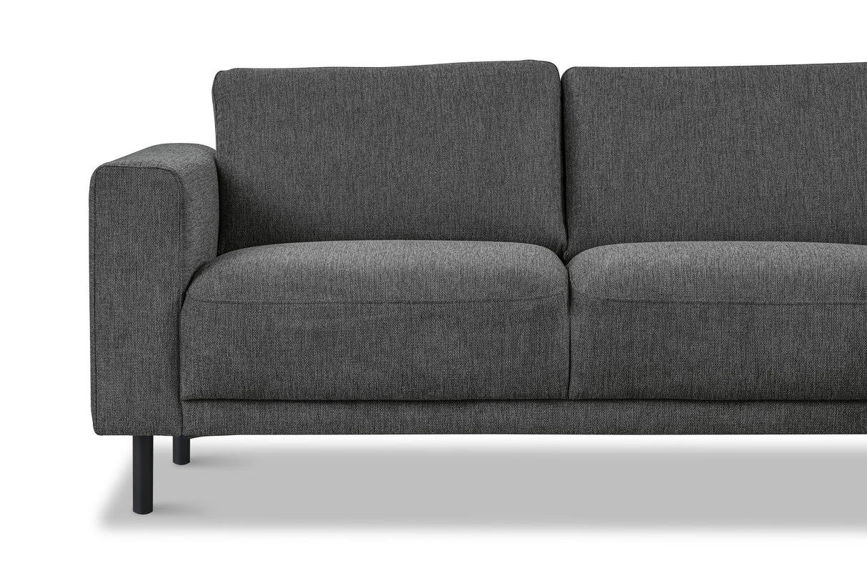 Moderne 3-zits Hoekbank Rechts Antraciet Stof Aniko met Lounger 240x197x78 cm