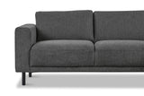 Moderne 3-zits Hoekbank Rechts Antraciet Stof Aniko met Lounger 240x197x78 cm