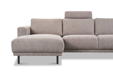 Modernes 3-Sitzer Ecksofa Rechts Anthrazit Stoff Aniko mit Liege 240x197x78 cm