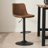 Industriële Draaibare Barkruk Boran Cognac - Verstelbaar - Zonder Armleuningen sfeerfoto in modern interieur