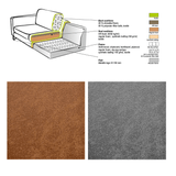 Ecksofa Tulin cognac Mikrofaser rechts