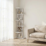 Bücherregal Saso Weiß Melamin 37x141x24 cm