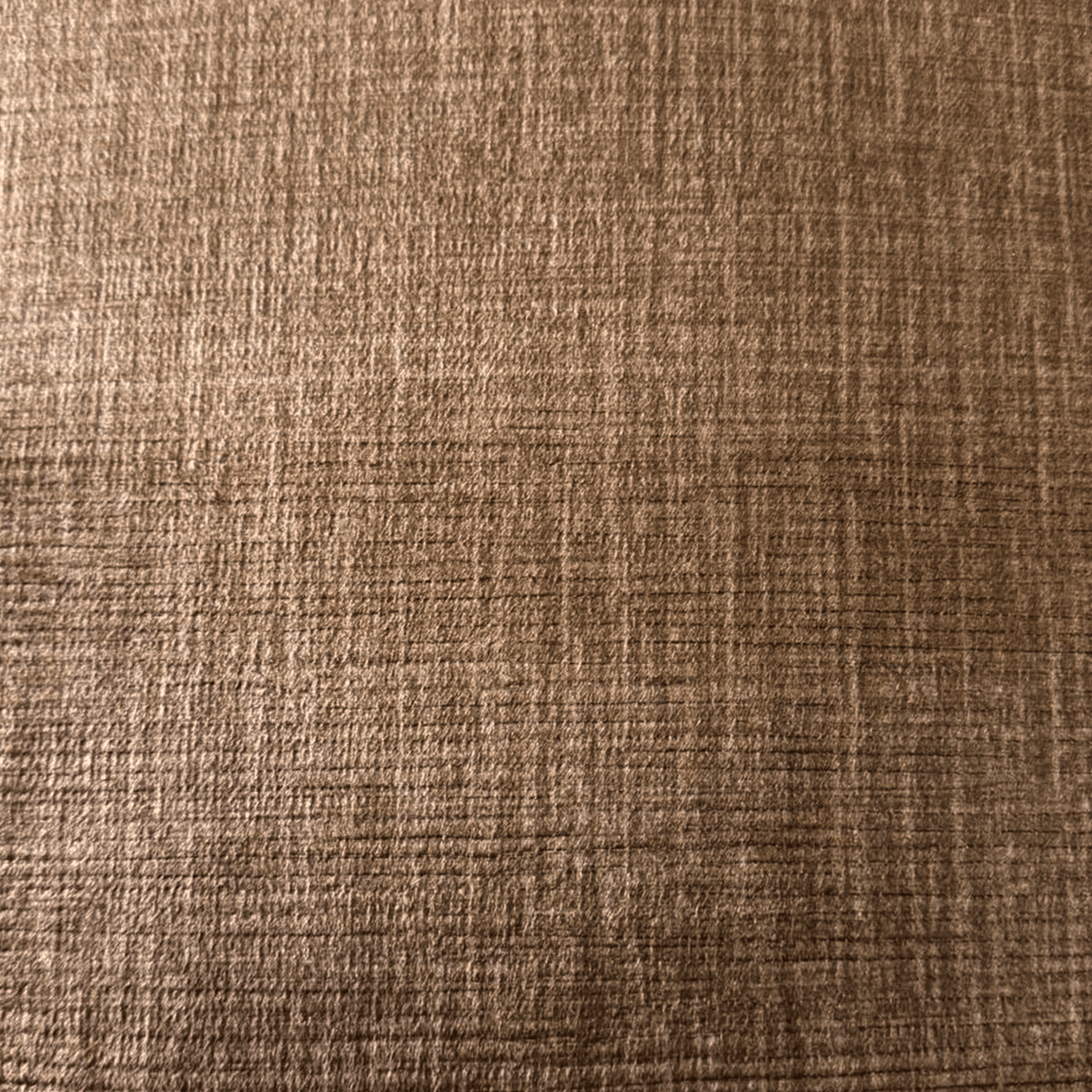 Ecksofa, rundes Longue-Sofa aus kupferfarbenem Samt mit Strukturstoff Dwayne – rechts