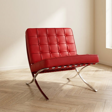 Stimmungsvolles Foto des Expo-Sessels aus rotem Premium-Leder Modern Innenraum