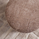 Hocker taupe chenille stof - 40x40x35 cm - Mara