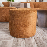 Hockers-Hocker oker chenille stof - 40x40x35 cm - Mara-Dimehouse