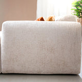 Banken-U-bank beige chenille stof - 342x165 cm - Shane-Dimehouse