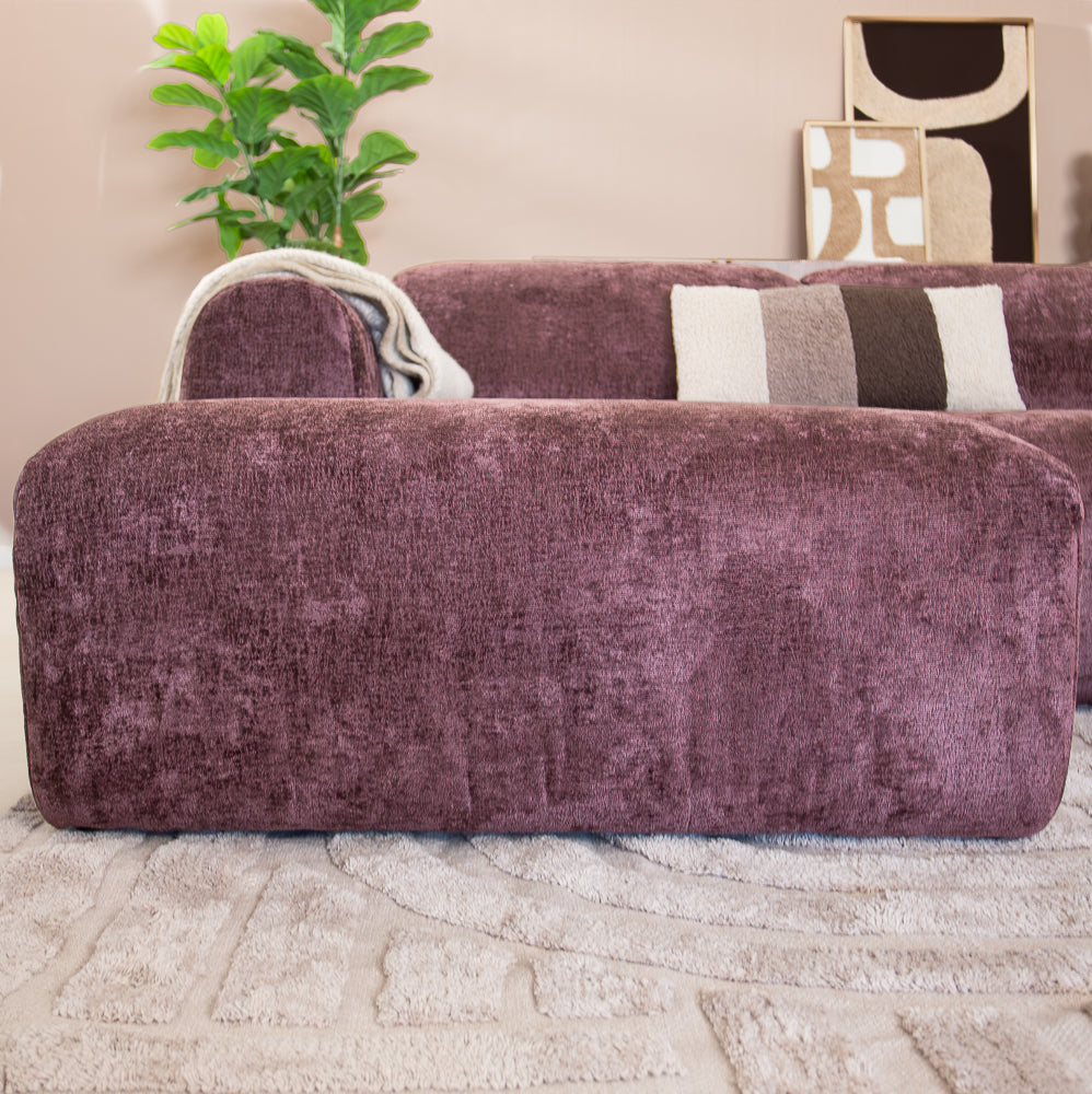 Ecksofa lila Chenille Stoff - 292x169 cm - Shane - links