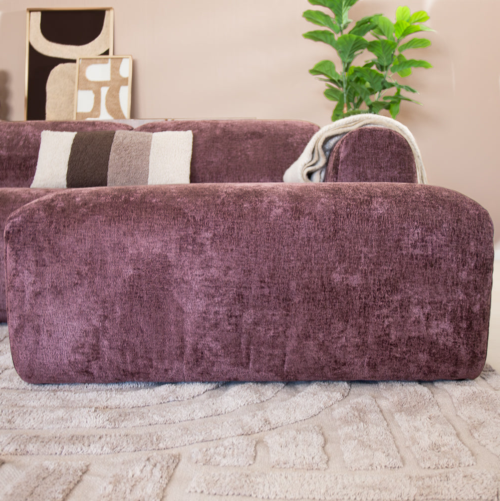 Ecksofa lila Chenille Stoff - 292x169 cm - Shane - rechts