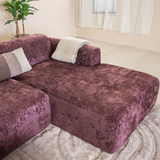 Ecksofa lila Chenille Stoff - 292x169 cm - Shane - rechts