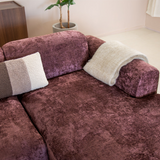 Ecksofa lila Chenille Stoff - 292x169 cm - Shane - rechts