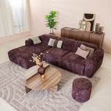 Ecksofa lila Chenille Stoff - 292x169 cm - Shane - links