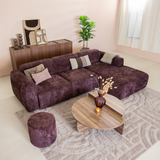 Ecksofa lila Chenille Stoff - 292x169 cm - Shane - rechts