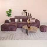 Ecksofa lila Chenille Stoff - 292x169 cm - Shane - links
