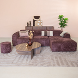 Ecksofa lila Chenille Stoff - 292x169 cm - Shane - rechts