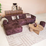 Ecksofa lila Chenille Stoff - 292x169 cm - Shane - links