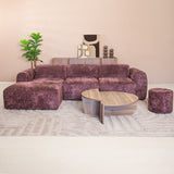 Ecksofa lila Chenille Stoff - 292x169 cm - Shane - links