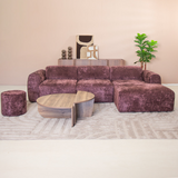 Ecksofa lila Chenille Stoff - 292x169 cm - Shane - rechts