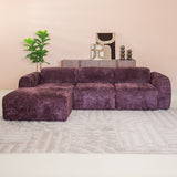 Ecksofa lila Chenille Stoff - 292x169 cm - Shane - links
