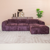 Ecksofa lila Chenille Stoff - 292x169 cm - Shane - rechts