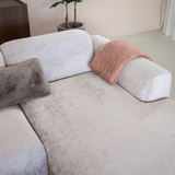 Banken-Ecksofa Sand Chenille Stoff - 272x170 cm - Shane - rechts -Dimehouse