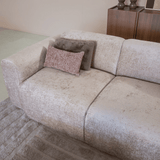 Banken-Ecksofa Sand Chenille Stoff - 272x170 cm - Shane - rechts -Dimehouse