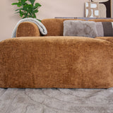Ecksofa Ocker Chenille Stoff - 292x169 cm - Shane - links