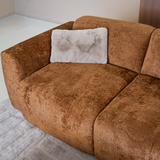 Ecksofa Ocker Chenille Stoff - 292x169 cm - Shane - rechts