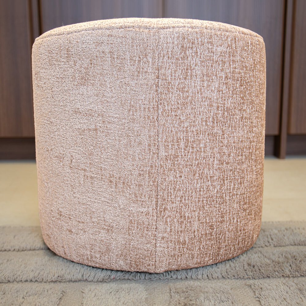 Hockers-Hocker zand chenille stof - 40x40x35 cm - Mara-Dimehouse