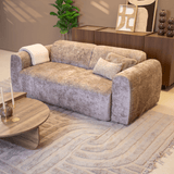 Banken-2-zits bank taupe chenille stof - 195x85 cm - Shane-Dimehouse
