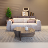 Banken-2-zits bank zand chenille stof - 195x85 cm - Shane-Dimehouse