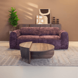 Banken-2-zits bank paars chenille stof - 195x85 cm - Shane-Dimehouse