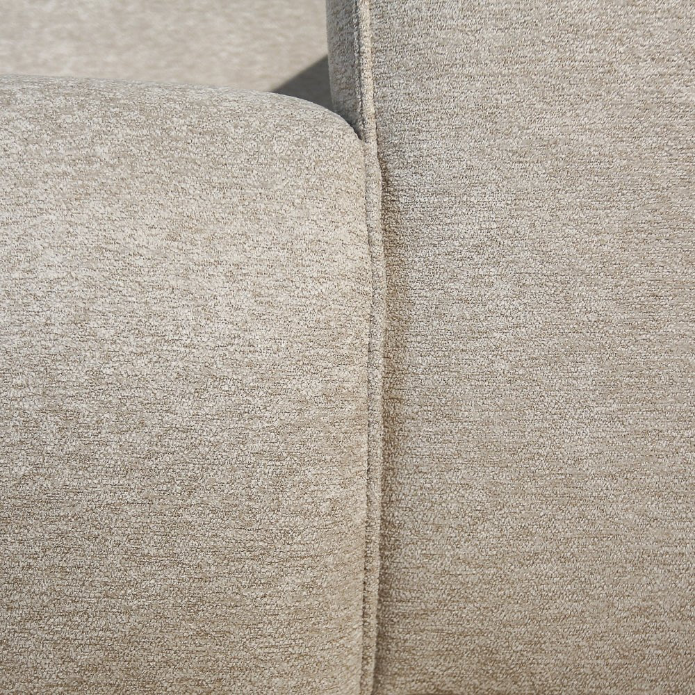 Banken-Hoekbank beige chenille bouclé - 305x169 cm - Jaylen - rechts-Dimehouse