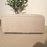 Hockers-Hocker beige chenille bouclé - 98x88x43 cm - Jaylen-Dimehouse