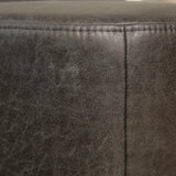 Poefs-Ronde poef antraciet ecoleer - 40x40x35 cm - Mave-Dimehouse