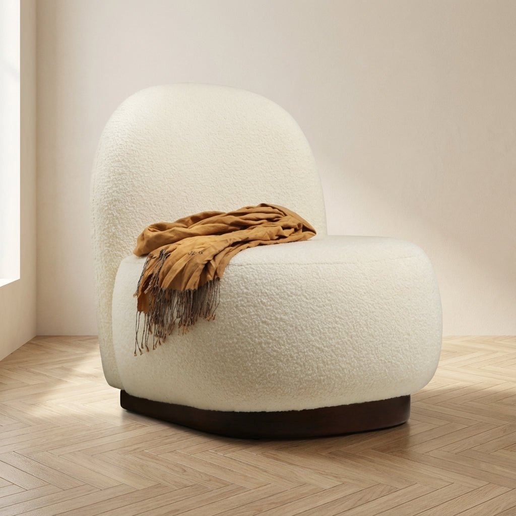 Fauteuil Tina Bouclet Wit sfeerfoto in modern interieur