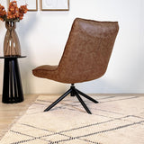 Drehstuhl Yuki Cognac Eco-Leder 360° Drehbar 