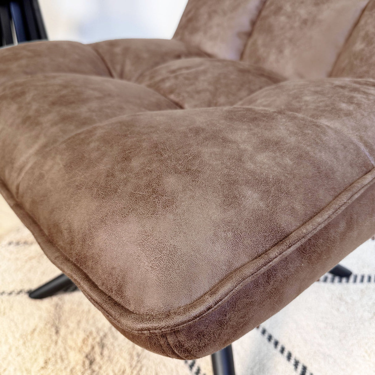 Drehstuhl Yuki Cognac Eco-Leder 360° Drehbar 