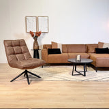 Drehstuhl Yuki Cognac Eco-Leder 360° Drehbar 