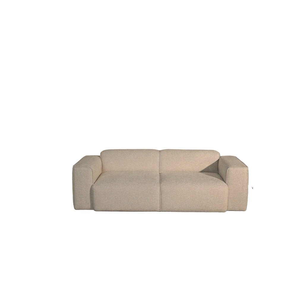 Banken-3-zits bank beige chenille bouclé - 240x98 cm - Jaylen-Dimehouse