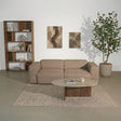 Banken-3-zits bank taupe chenille bouclé - 240x98 cm - Jaylen-Dimehouse