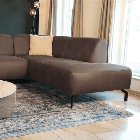 Ecksofa Barin Taupe Mikrofaser rechts