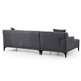 Ecksofa Davidson Anthrazit Links - Mikrofaserstoff 
