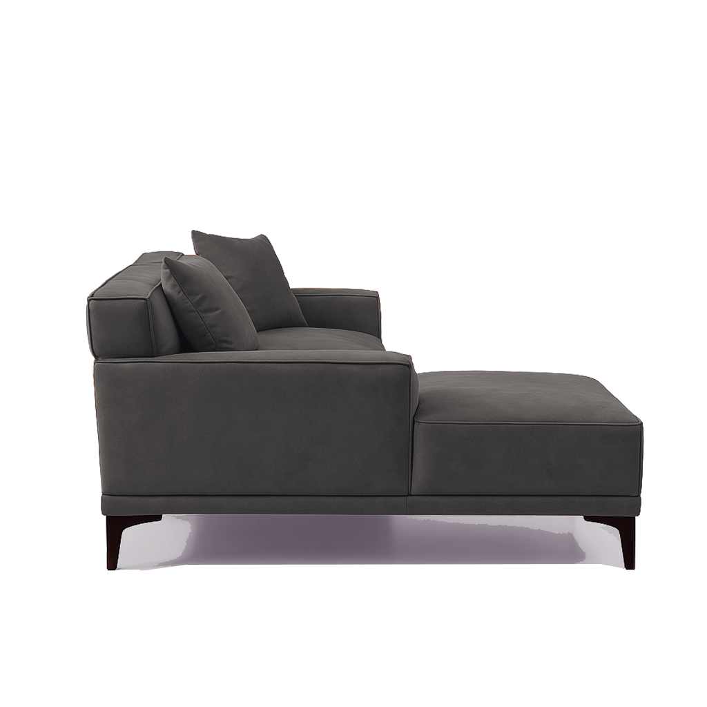 Ecksofa Davidson Anthrazit Links - Mikrofaserstoff 