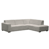 Ecksofa Gavi superweicher Rippenstoff Beige rechts