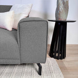 Ecksofa Maël Bouclé-Stoff grau – links