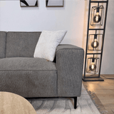 Ecksofa Ravi Chenille meliert taupe – rechts